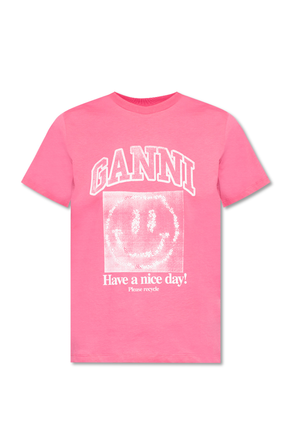 shirt from organic cotton Ganni - Pink T